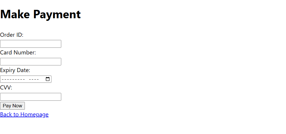 Payment Page Screenshot