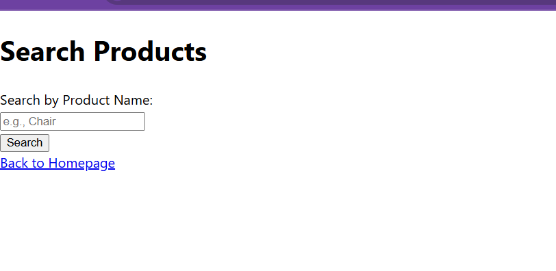 Product Search Page Screenshot