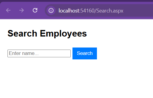 Customer Search Page